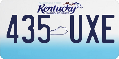 KY license plate 435UXE