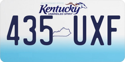 KY license plate 435UXF