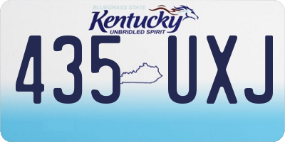 KY license plate 435UXJ