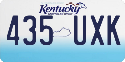 KY license plate 435UXK