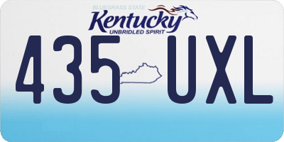 KY license plate 435UXL