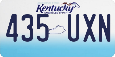 KY license plate 435UXN