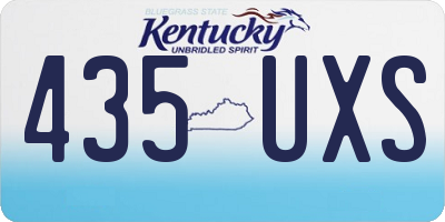 KY license plate 435UXS