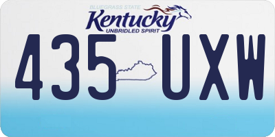 KY license plate 435UXW
