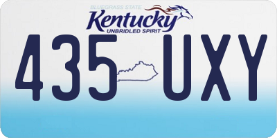 KY license plate 435UXY
