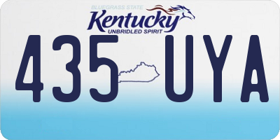 KY license plate 435UYA