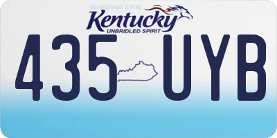 KY license plate 435UYB