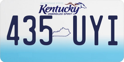 KY license plate 435UYI