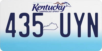 KY license plate 435UYN