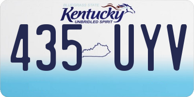 KY license plate 435UYV