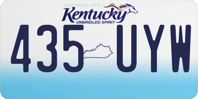 KY license plate 435UYW