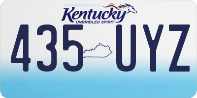 KY license plate 435UYZ