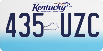 KY license plate 435UZC