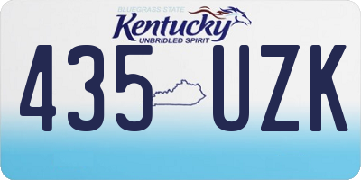 KY license plate 435UZK