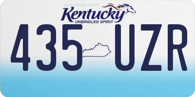 KY license plate 435UZR