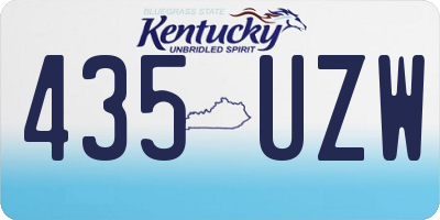 KY license plate 435UZW