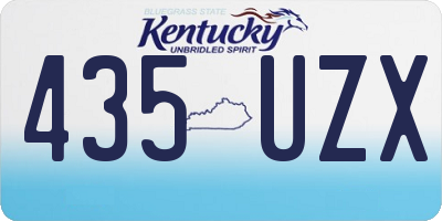 KY license plate 435UZX