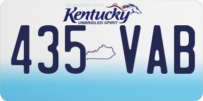 KY license plate 435VAB