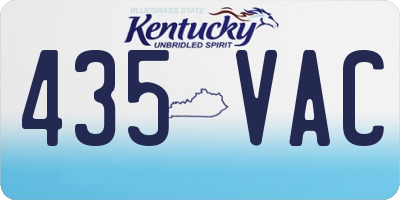 KY license plate 435VAC