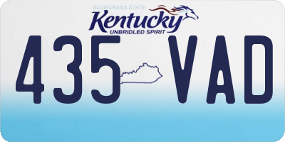 KY license plate 435VAD