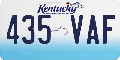 KY license plate 435VAF
