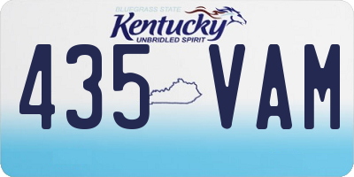 KY license plate 435VAM