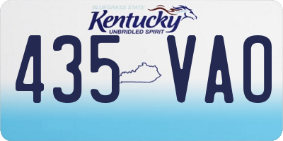KY license plate 435VAO