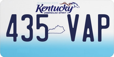 KY license plate 435VAP
