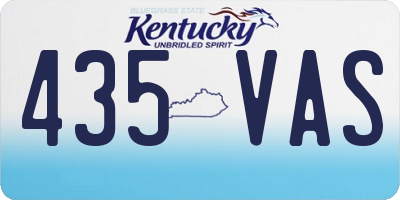 KY license plate 435VAS