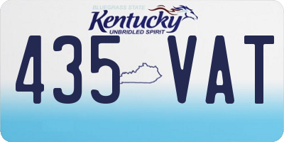 KY license plate 435VAT