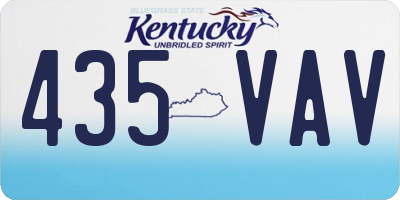 KY license plate 435VAV