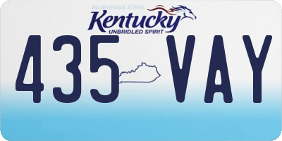 KY license plate 435VAY