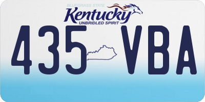 KY license plate 435VBA
