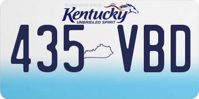 KY license plate 435VBD