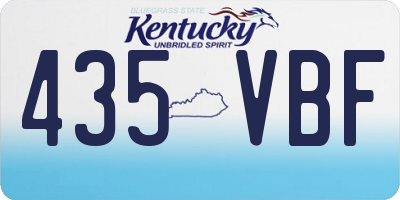 KY license plate 435VBF
