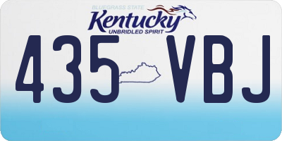 KY license plate 435VBJ