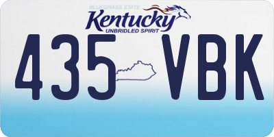 KY license plate 435VBK
