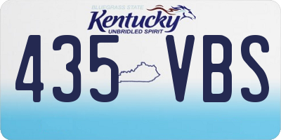 KY license plate 435VBS