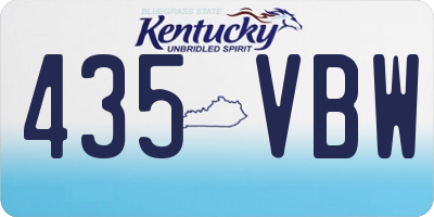 KY license plate 435VBW