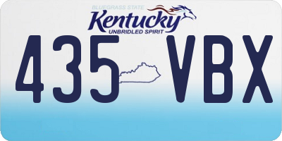 KY license plate 435VBX