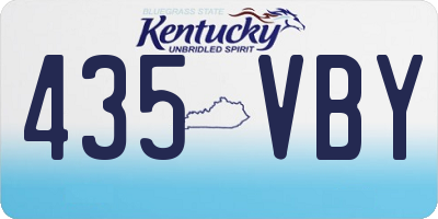 KY license plate 435VBY
