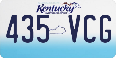 KY license plate 435VCG