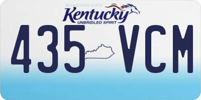 KY license plate 435VCM