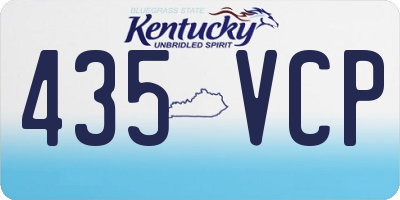 KY license plate 435VCP