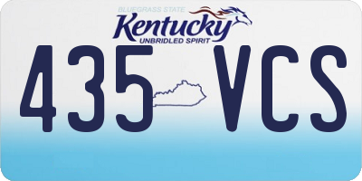 KY license plate 435VCS