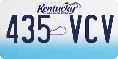 KY license plate 435VCV