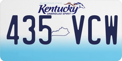 KY license plate 435VCW