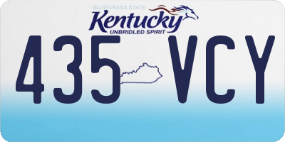 KY license plate 435VCY