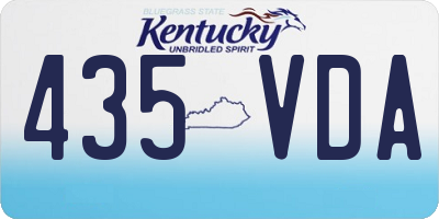 KY license plate 435VDA