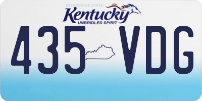 KY license plate 435VDG
